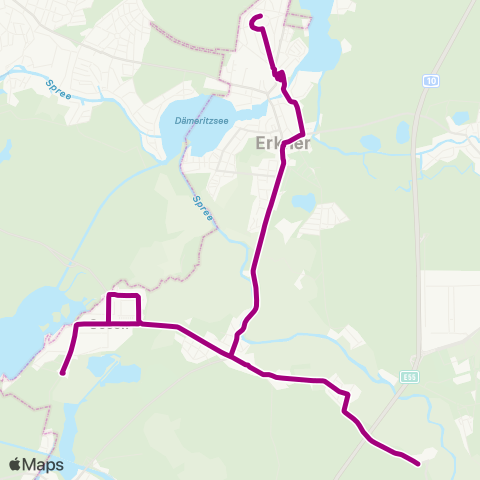 Busverkehr Oder-Spree Steinfurt ↔︎ 🅢 Erkner map