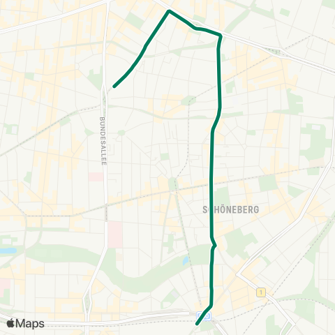 BVG 🅤 Spichernstr. (Berlin) ↔︎ 🅢+🅤 Innsbrucker Platz (Berlin) map