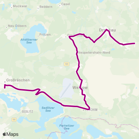 Cottbusverkehr F.-Hoffmann-Oberschule ↔︎ Siedlerstr. map