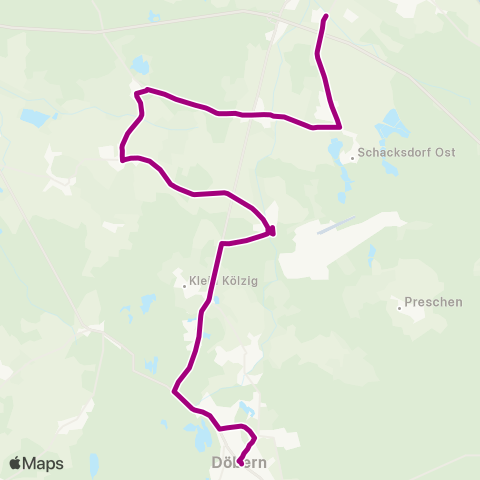 Cottbusverkehr Dorf ↔︎ Klinge map