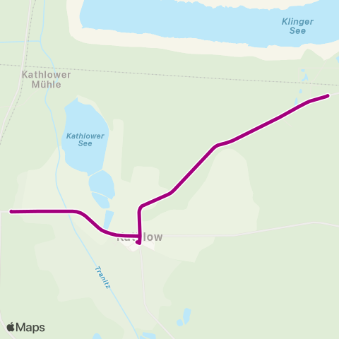 Cottbusverkehr Klinge ↔︎ Alte Försterei map