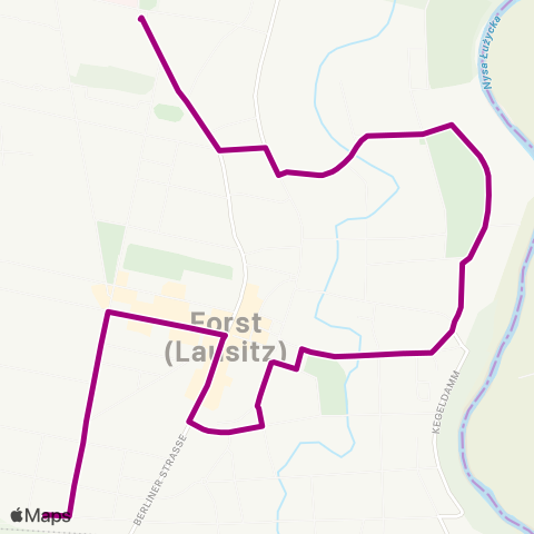 Cottbusverkehr Krankenhaus ↔︎ Busbahnhof map