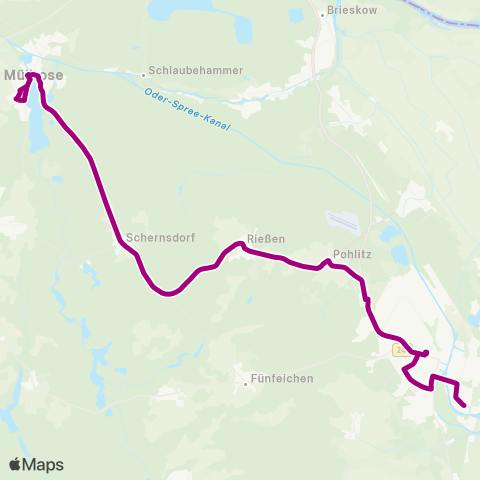 Busverkehr Oder-Spree Markt ↔︎ Eisenhüttenstadt map