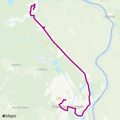 Busverkehr Oder-Spree Amtsverwaltung ↔︎ Eisenhüttenstadt map