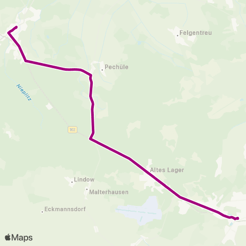 regiobus Potsdam Mittelmark Pechüle ↔︎ Markt map