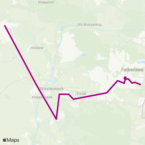 go.on Gesellschaft für Bus- und Schienenverkehr Seegefeld Falkensee ↔︎ Nauen map