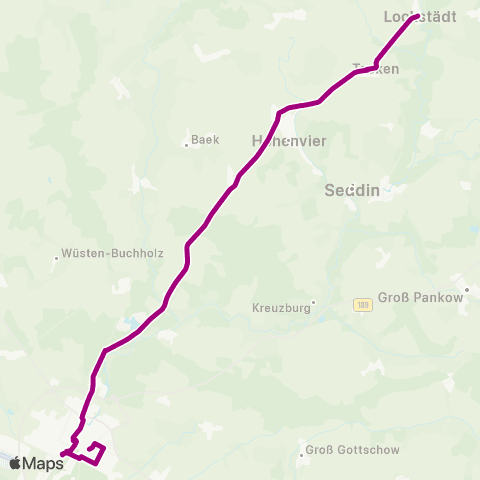 VG Prignitz Perleberg Zob ↔︎ Lockstädt map