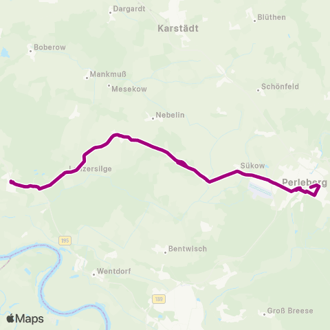 VG Prignitz Lanz ↔︎ Perleberg Zob map