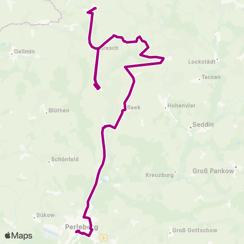 VG Prignitz Schule ↔︎ Perleberg Zob map