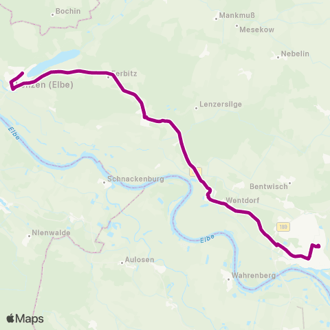 VG Prignitz Lenzen ↔︎ Wittenberge map