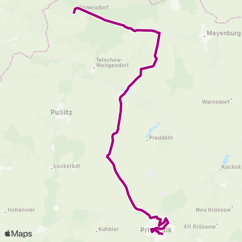 VG Prignitz Pritzwalk ↔︎ Neu Redlin map