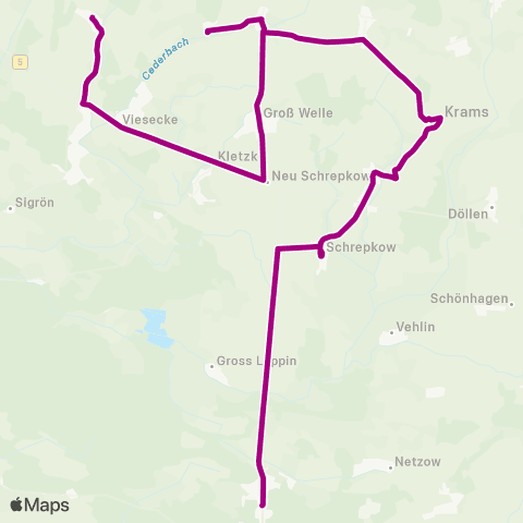 VG Prignitz Glöwen ↔︎ Rambow (Bei Kleinow) map