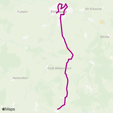 VG Prignitz Pritzwalk ↔︎ Kehrberg map