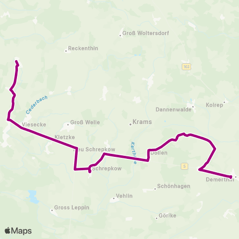 VG Prignitz Kletzke II ↔︎ Schule map