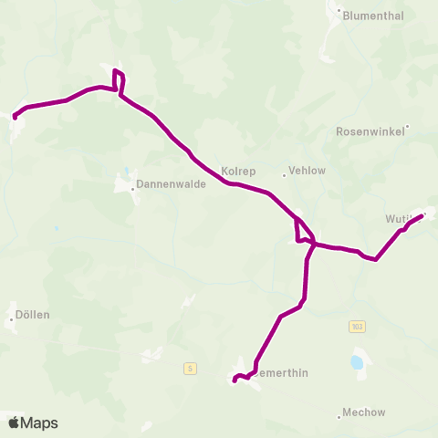 VG Prignitz Wutike ↔︎ Schule map