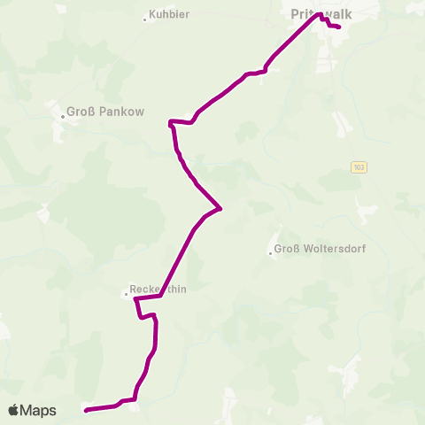 VG Prignitz Giesendorf (Pr) ↔︎ Pritzwalk map