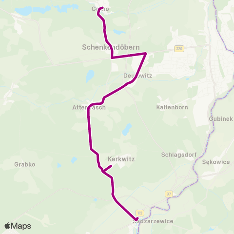 Spree-Neiße-Cottbusverkehr Schule ↔︎ Groß Gastrose map