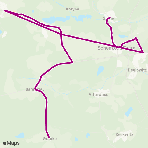 Spree-Neiße-Cottbusverkehr Wendeplatz ↔︎ Schule map
