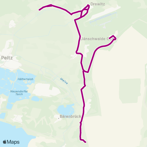 Spree-Neiße-Cottbusverkehr Schule ↔︎ Grötsch map