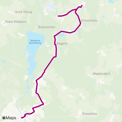 Spree-Neiße-Cottbusverkehr Busbahnhof ↔︎ Schule map