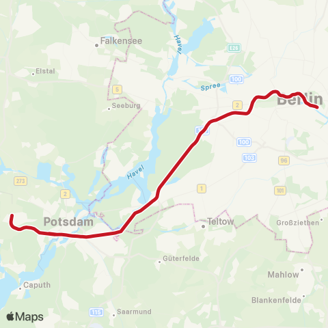 DB Regio 🅢 Ostbahnhof (Berlin) ↔︎ Potsdam, Golm Bhf map