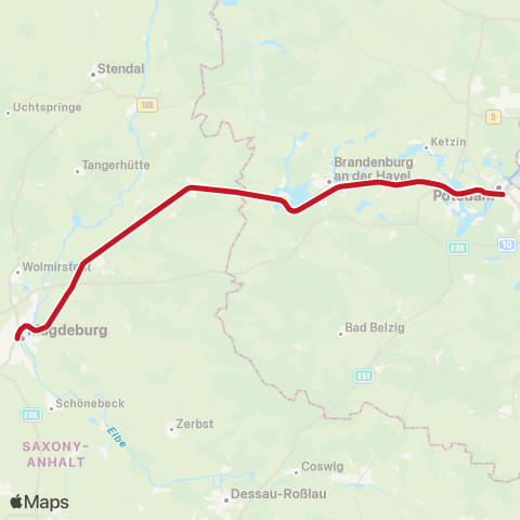 ODEG Ostdeutsche Eisenbahn Frankfurt (Oder), ↔︎ Brandenburg, Hbf map
