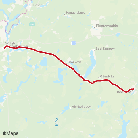 NEB Betriebsgesellschaft Frankfurt (Oder), ↔︎ 🅢 Königs Wusterhausen Bhf map