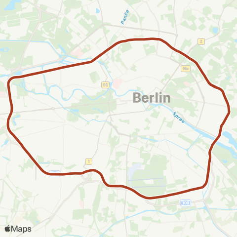 S-Bahn Berlin Ring ↻ Im Uhrzeigersinn map