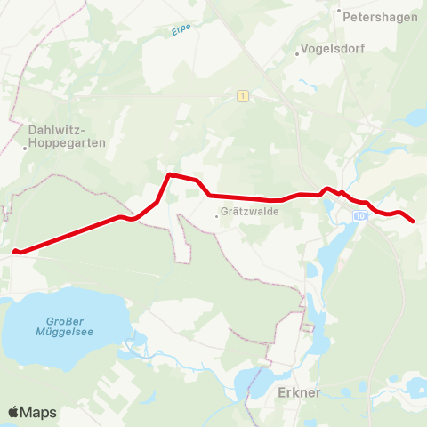 Schöneicher Rüdersdorfer Straßenbahn Straßenbahnschleife ↔︎ 🅢 Friedrichshagen map