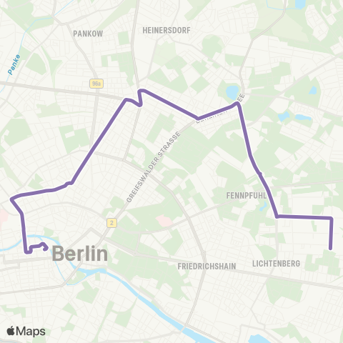 BVG AM Kupfergraben ↔︎ Pasedagplatz map