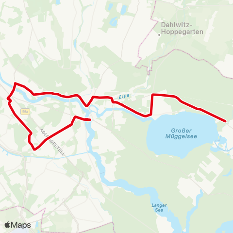 BVG Rahnsdorf ↔︎ Bahnhofstr. map
