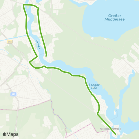 BVG Alt-Schmöckwitz ↔︎ Wendenschloß map