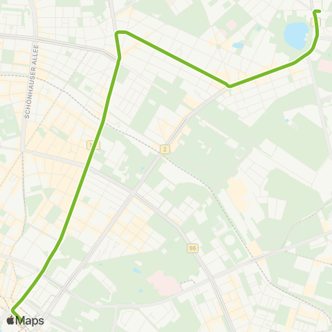 BVG 🅢+🅤 Alexanderplatz Bhf ↔︎ AM Steinberg map