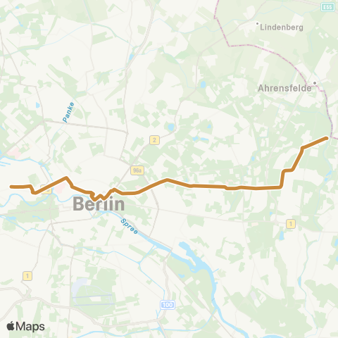BVG Lüneburger Str. ↔︎ Falkenberg map
