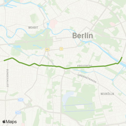 BVG 🅤 Uhlandstr. ↔︎ 🅢+🅤 Warschauer Str. map