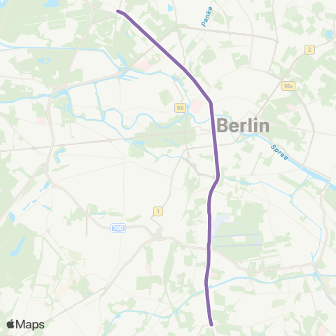 BVG 🅤 Alt-Mariendorf ↔︎ 🅤 Kurt-Schumacher-Platz map