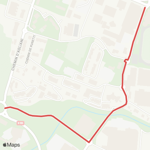 Via Bastia Navette Agliani map