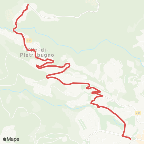 Via Bastia Gare Bastia - Alzetu - Casevecchje map