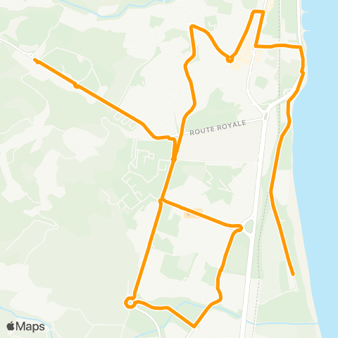 Via Bastia Navette Hôpital - Arinella Plage map