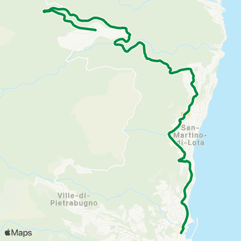 Via Bastia San Martino di Lota > Lycée Giocante de Casabianca map