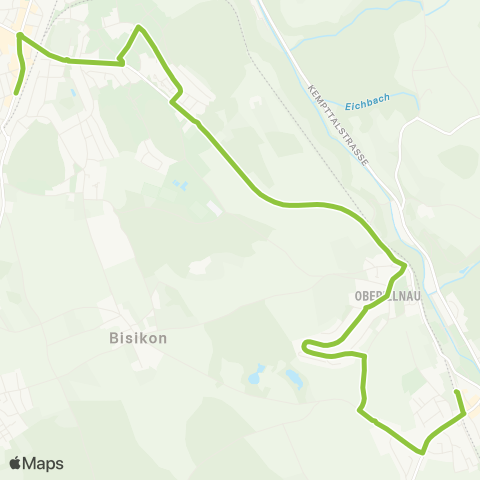 VBG - Verkehrsbetriebe Glattal Effretikon, Bahnhof - Illnau, Bahnhof map