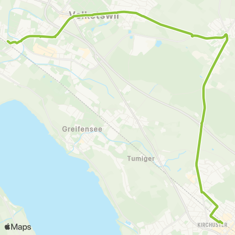 VBG - Verkehrsbetriebe Glattal Schwerzenbach ZH, Bahnhof - Uster, Bahnhof map