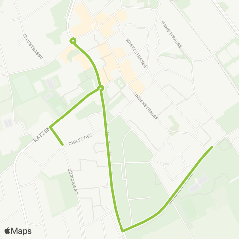 VBG - Verkehrsbetriebe Glattal Rümlang, Chilestieg - Rümlang, Ifangstrasse map