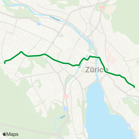VBZ - Verkehrsbetriebe Zürich Zürich, Albisrieden - Zürich, Klusplatz map