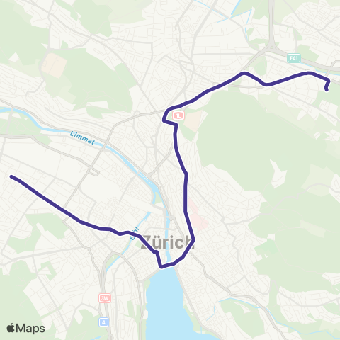 VBZ - Verkehrsbetriebe Zürich Zürich, Hirzenbach - Zürich, Heuried map