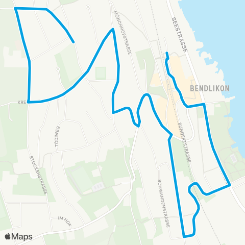 VBZ - Verkehrsbetriebe Zürich Kilchberg ZH, Schlimbergstr. - Kilchberg ZH, Bahnhof map