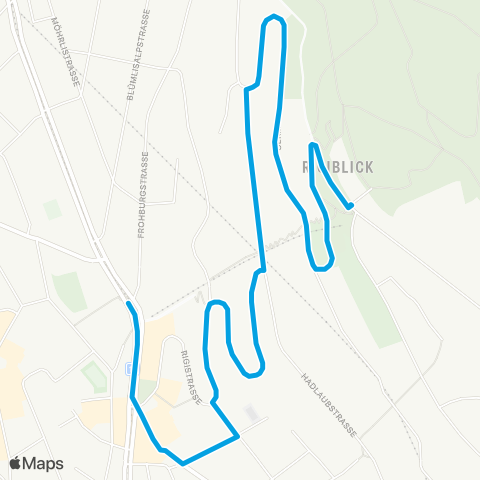 VBZ - Verkehrsbetriebe Zürich Zürich, Seilbahn Rigiblick - Zürich, Rigiblick map