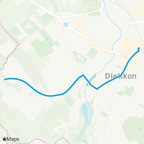 VBZ - Verkehrsbetriebe Zürich Dietikon, Weinberg - Dietikon, Bahnhof map