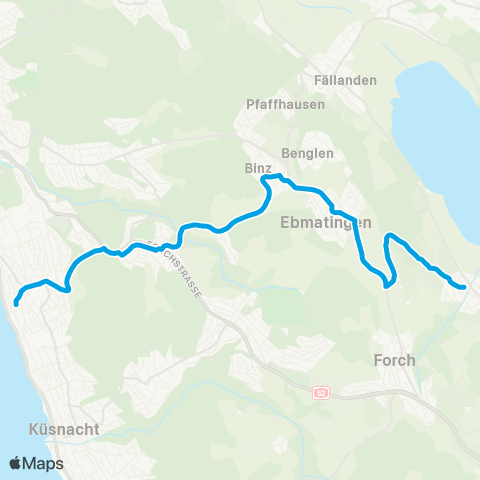 VBZ - Verkehrsbetriebe Zürich Zollikon, Bahnhof - Zollikerberg, Sennhof map