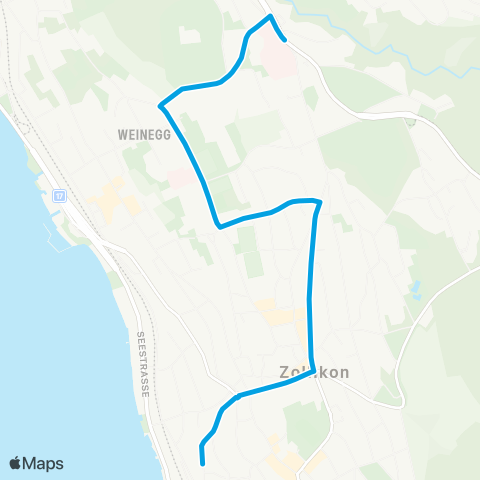 VBZ - Verkehrsbetriebe Zürich Zürich, Balgrist - Zollikon, Bahnhof map